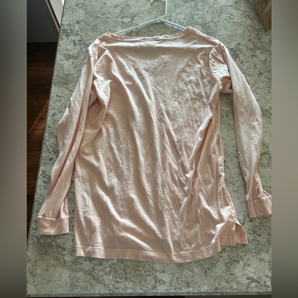 VS PINK Long Sleeve Pink Logo Pocket Tee shirt Small - Picture 9 of 9